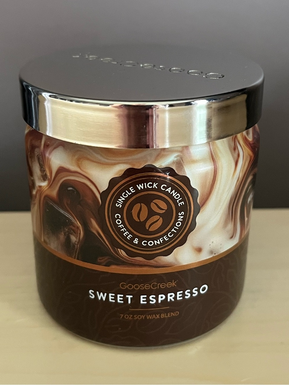 New Goose Creek Sweet Espresso 7 Oz. Soy Wax Blend Candle